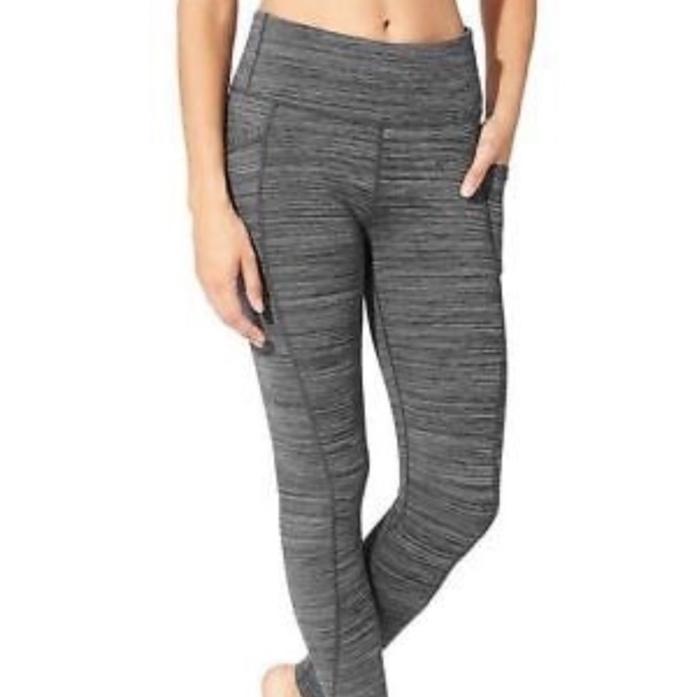 Athleta High Rise Spacedye Chaturanga to Town Tight Gray Sz S